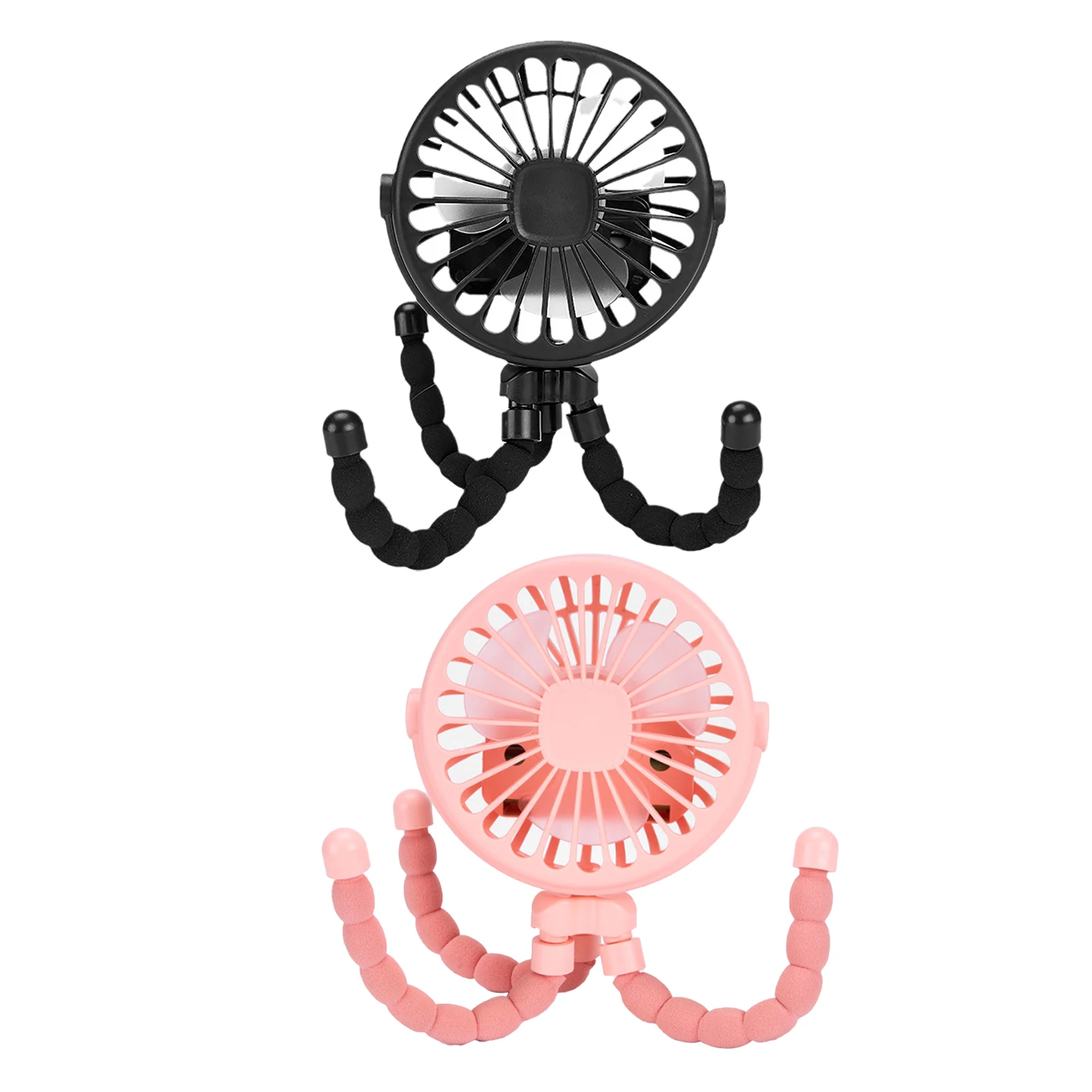 

Stroller Fan Clip On USB Flexible Portable Quiet Tripod Cooling Fan Lightweight Battery Operated for Travel for Outdoors