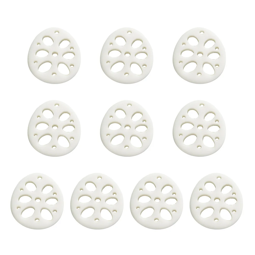 

10Pcs Lotus Root Slice Resin Pendants Durable DIY Jewelry Making Accessories Unique Charms for Bags Keys Earrings