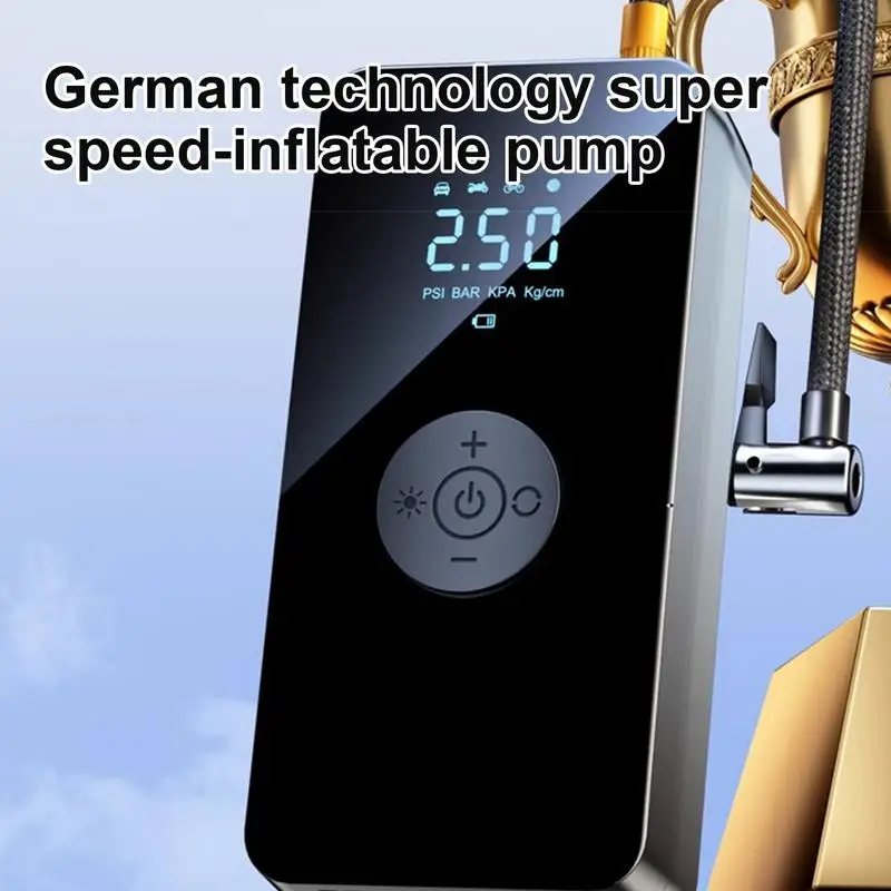 Air Compressors & Inflators Electric Air Pump Faster Inflation Auto Shut-off Multifunctional Large Battery Capacity Cordless