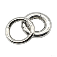 Smooth Hinged Stainless Steel Segment Hoop Ring 00G Large Size Septum Clicker BCR PA Piercing Nose Ring Ear Stretcher Weights