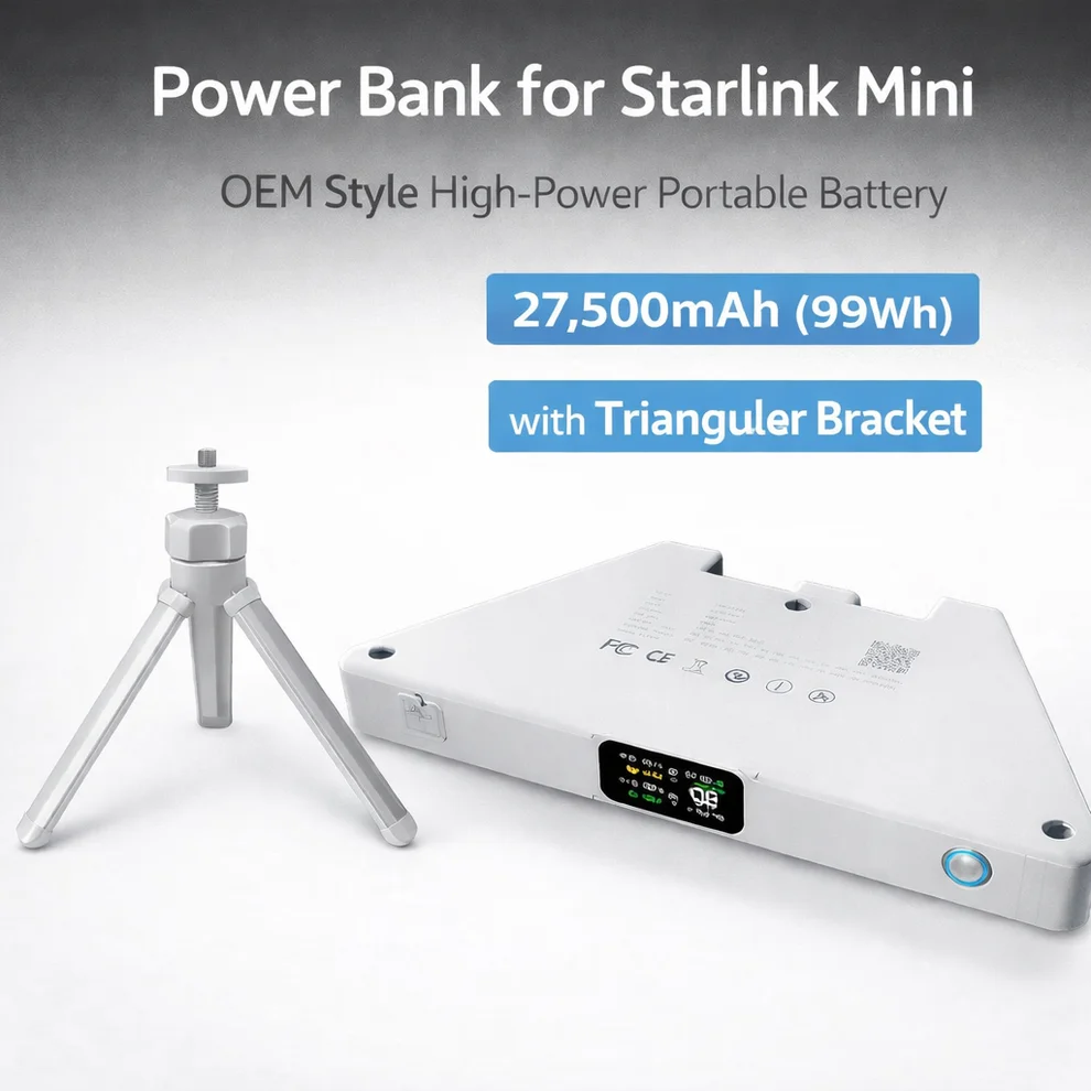 Nieuwe 35000mAh 129Wh High Power Powerbank voor Starlink Mini Pd USB-C LCD Display Draagbare Batterij Smart App DC Kabel Draagbare Oplader