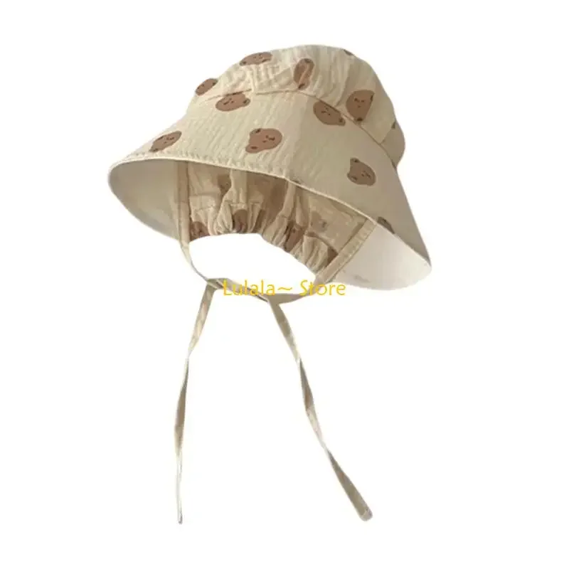 

Y4QA Baby Sunhat Soft & Breathable Girl Fetal Cas Spring Summer Bonnet for Infants