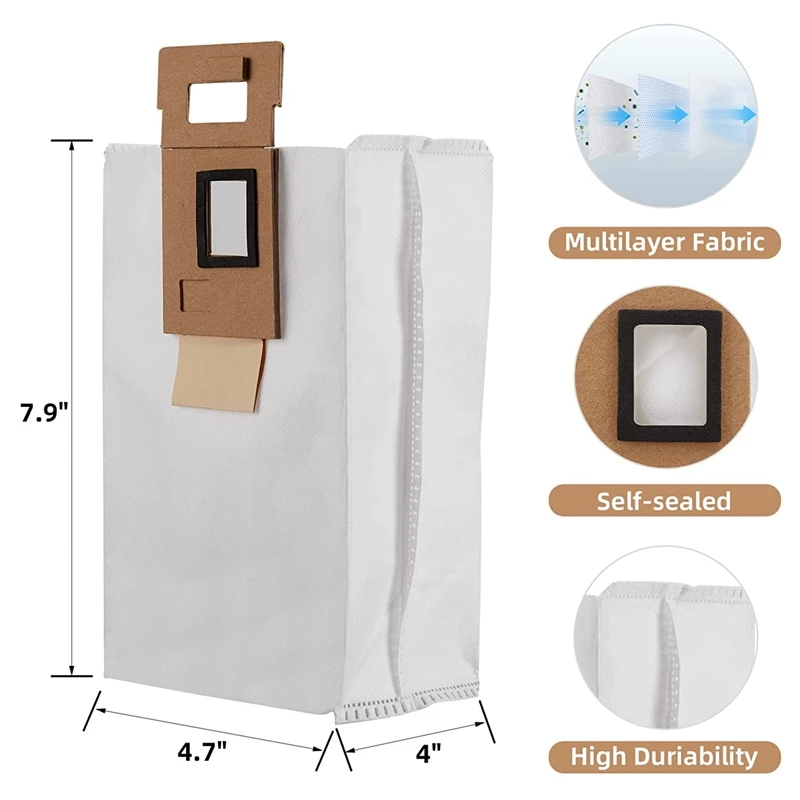 13 buah Aksesori pengganti penyaring HEPA sisi disikat pel kantong debu untuk Xiaomi Roborock S7 T7S T7S Robot penyapu lantai