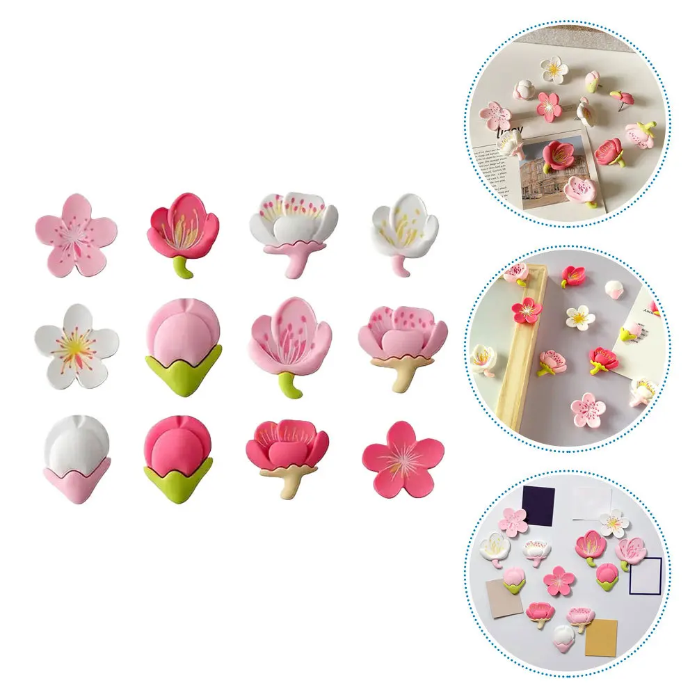 

24Pcs Photo Wall Tacks Cherry Blossom Decorative Thumb Tacks Floral Push Pins for Cork Board Bulletin Office Home