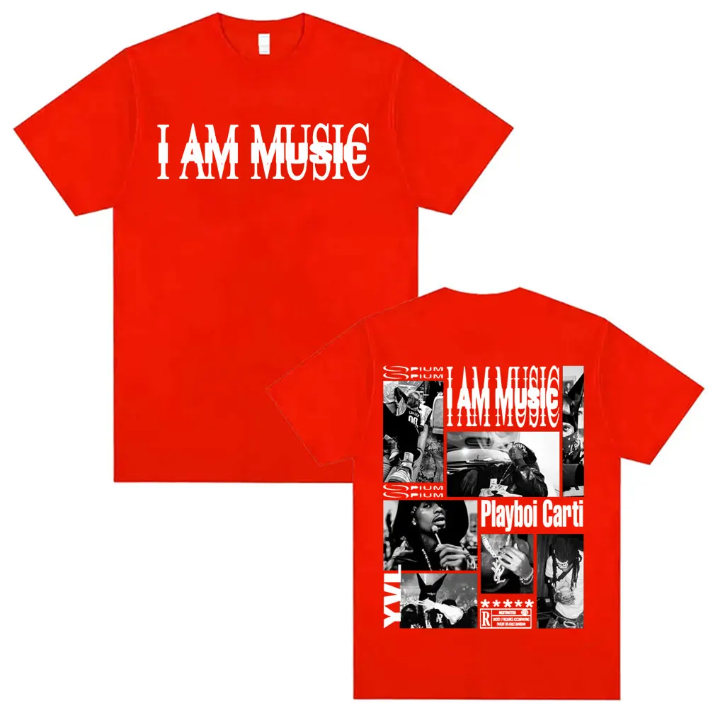 Rapçi playboi carti ben müzik albümü logo t shirt erkek giyim hip hop 90s vintage tshirt erkek rahat pamuk büyük boy tişört