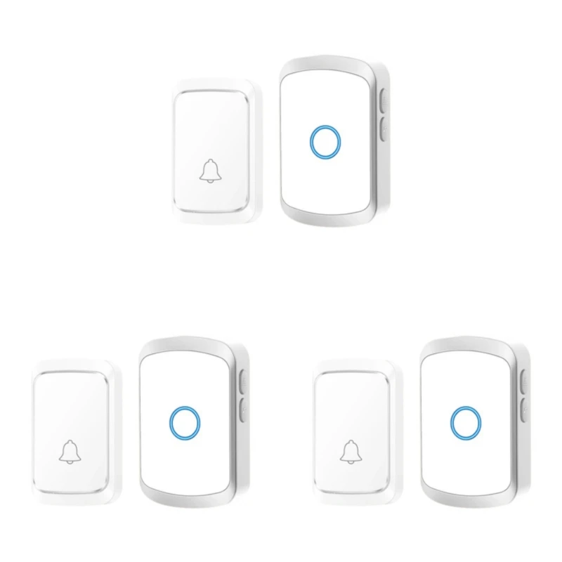 Wireless Doorbell Long Distance Loud Door Bells for Office Home Volumes Adjustable Door Bells with 60 Chimes