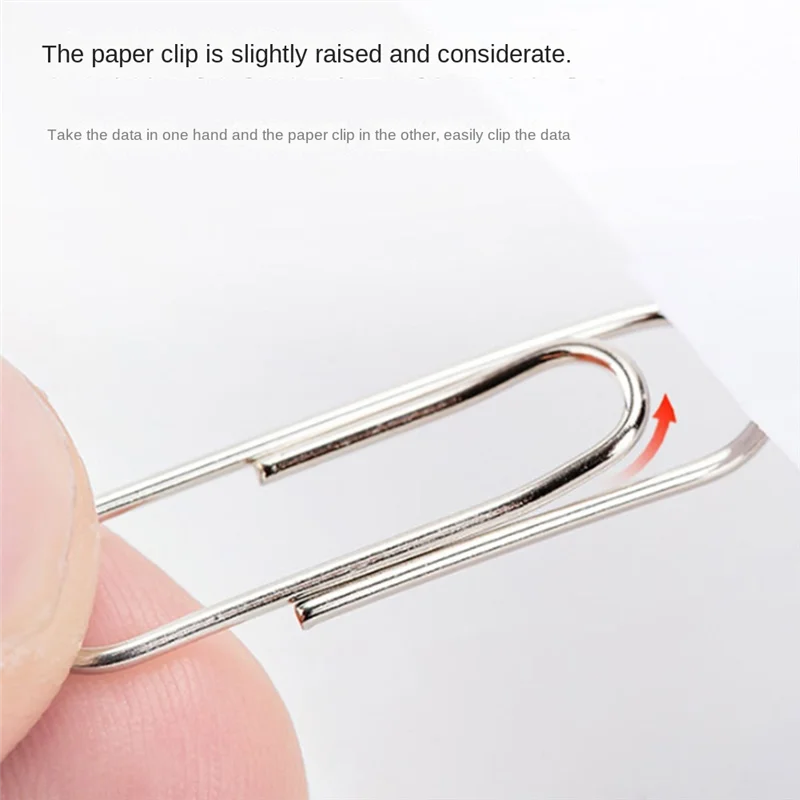 

Nickel-Plated Paper Clip Back-Type Buckle Back-Line Needle Clip File Paper Office Supply Paper Clip