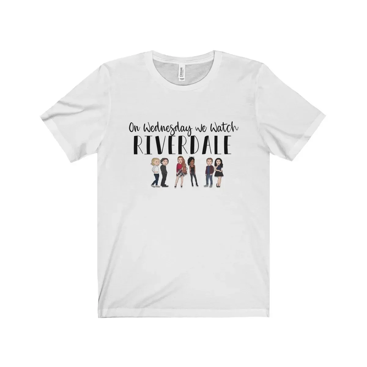 2024 Women Riverdale T-shirt On Wedneday We Watch Riverdale Shirt Tv Show Betty Cheryl Jughead Tee Funny T-shirt y2k top women