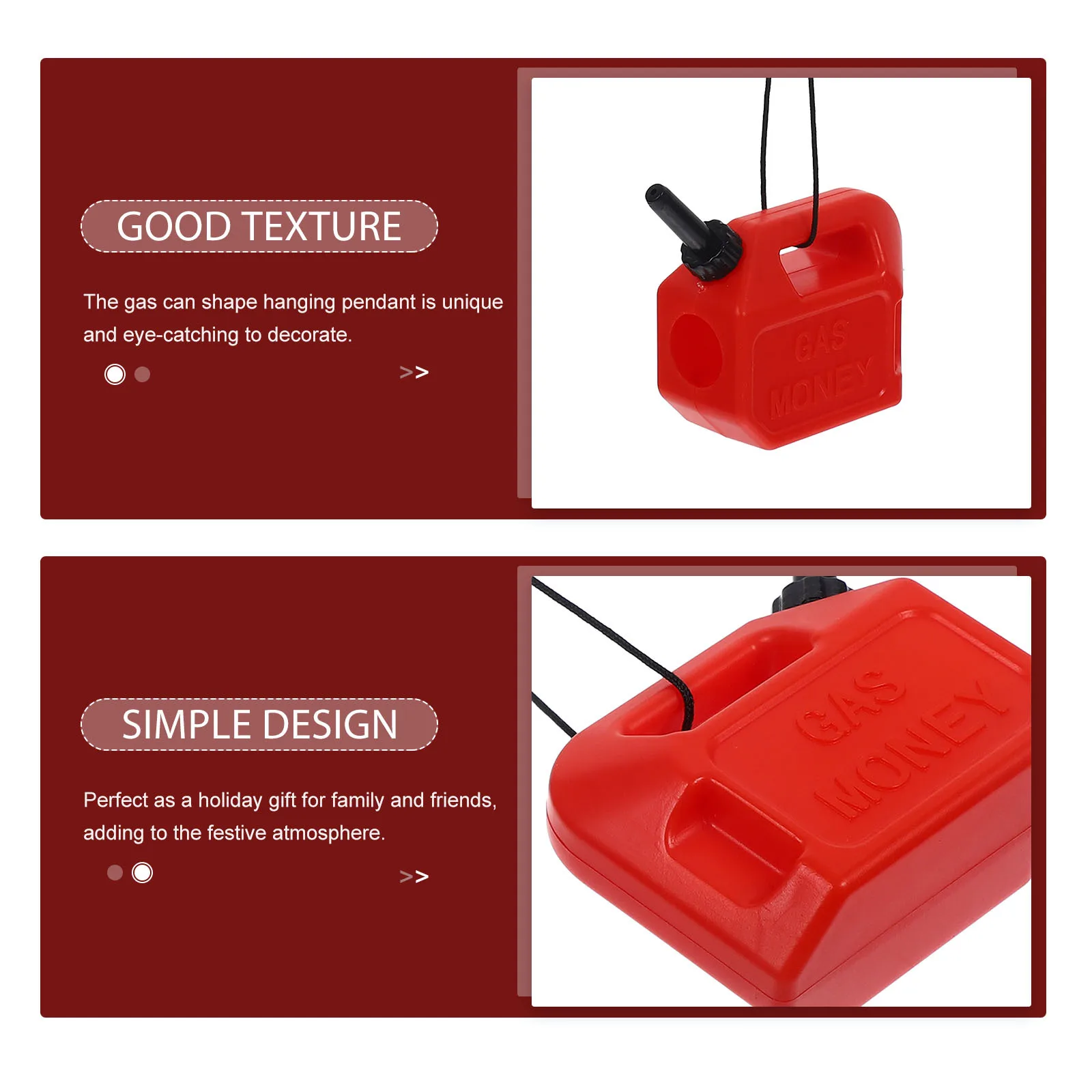 علبة الغاز المال زخرفة الإبداعية شجرة عيد الميلاد ديكور معلق لعطلة هدية البلاستيك عيد الميلاد قلادة خفيفة الوزن عملة البنك