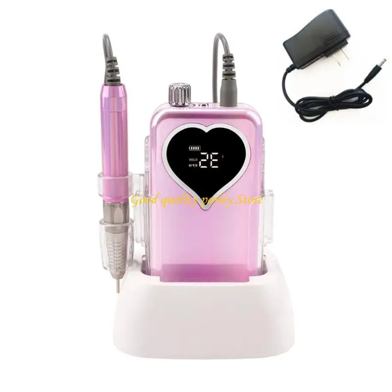 M4YA Draagbare 35000 RPM Draadloze Elektrische Nagelboormachine Stille Borstelloze Motor Oplaadbare Manicure Pedicure Tool