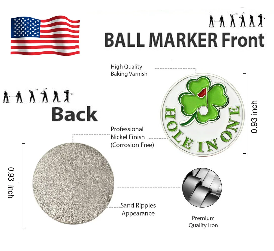 10 Pack Assorted Patterns Golf Ball Markers Fits All Magnetic Golf Tools Value Set Alloy Soft Enamel Technique Drop Shipping