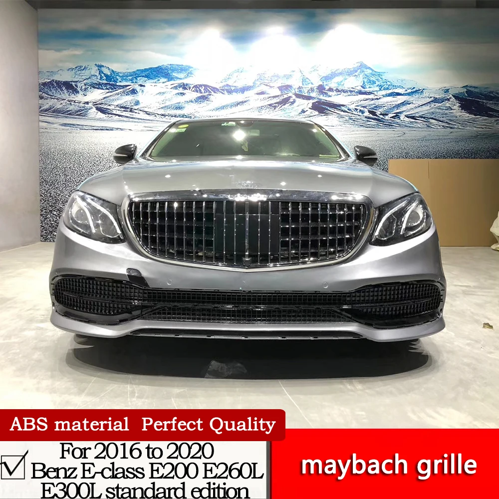 

Стандартная решетка Maybach для Benz E-class, серебристая, черная, ABS W213 E260, Модифицированная Вертикальная решетка для административной версии