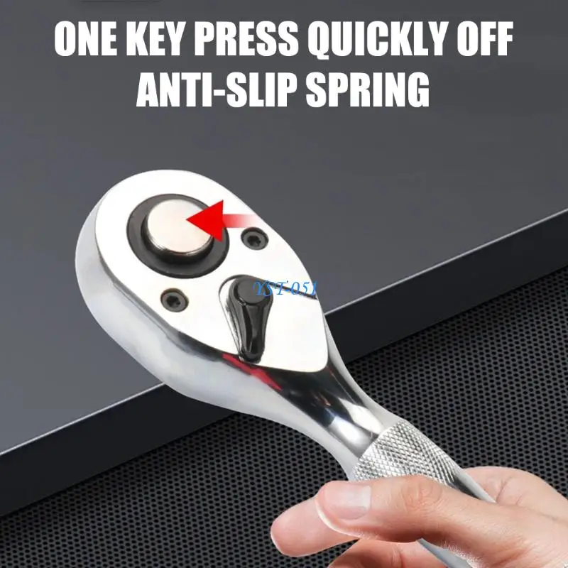 

E15A Ratchet Wrench 72 Tooth Gear Double Ended Operation Automotive Repair Tool