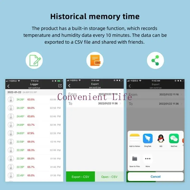 L1EE thermomètre hygromètre sans fil Mini BT5.0 capteur d'humidité température intérieure avec moniteur d'humidité