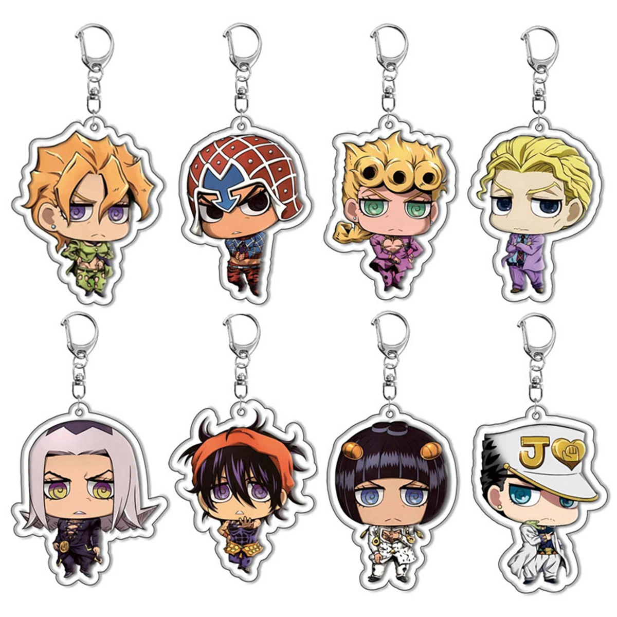 Anime Acrylic Keychain-JoJo's Bizarre Adventure Cute y2k Pendant, Suitable for Bags and Keys,cosplay gifts Perfect Gift for Fans