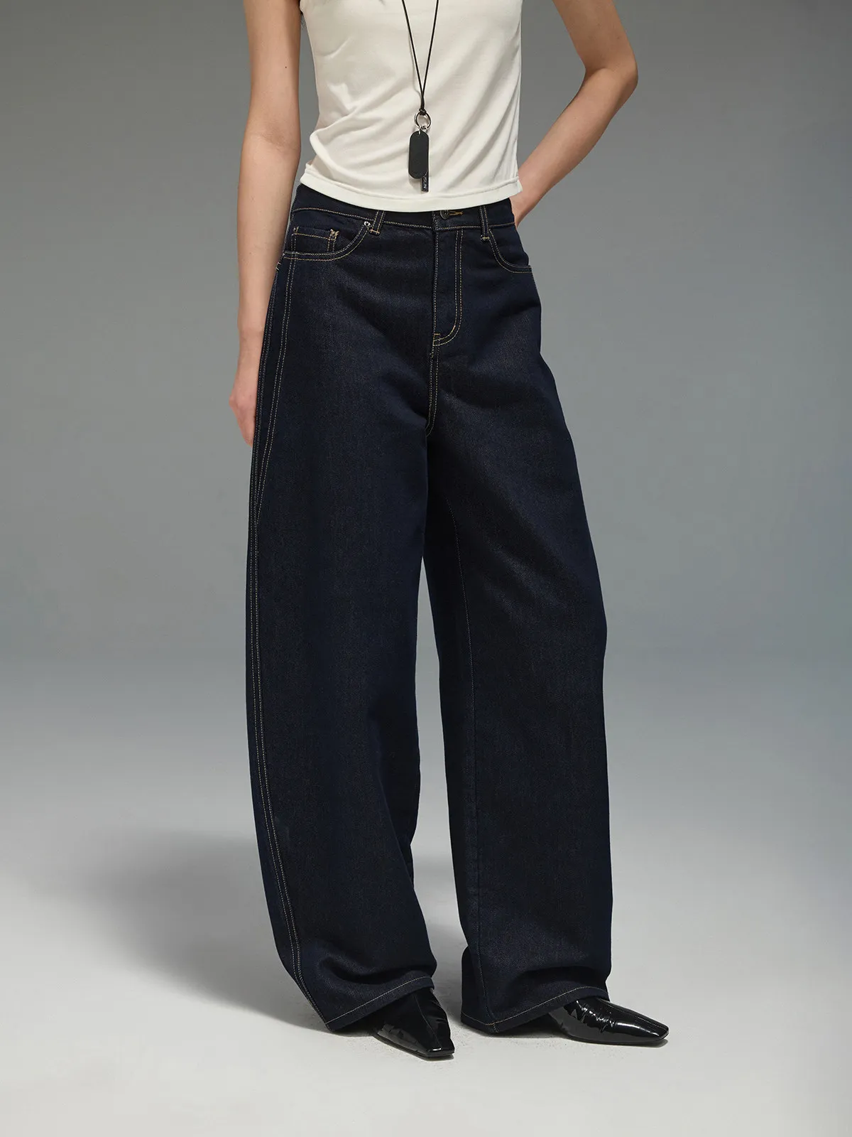 

JUSLIN Casual Color Blo Chainsaw Sle Decosition Jeans Long Pants Women's Faion Spring Collection M0207