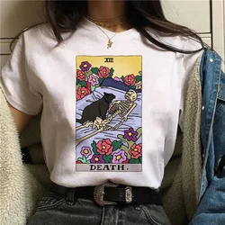 T-shirt For Women kawaii Cat Tarot Cute shirt Fashion Top Female O-neck Tees Short Sleeve Tee Shirt Femme Summer woman tshirts