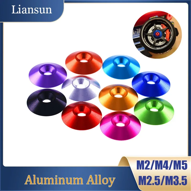 

Countersunk Washer Aluminum Alloy Flat Head Screw Washers M2 M2.5 M3.5 M4 M5 Countersunk Head Gasket Washer for Screw Decoration