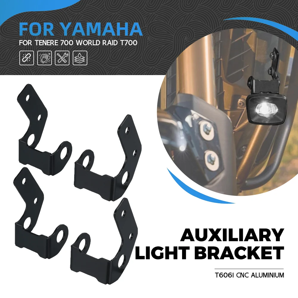 

For YAMAHA Tenere 700 World Raid T700 WORLD RAID 2022 2023 2024 Motorcycle LED Headlight Bracket Lamp Spotlight Holder Clamp