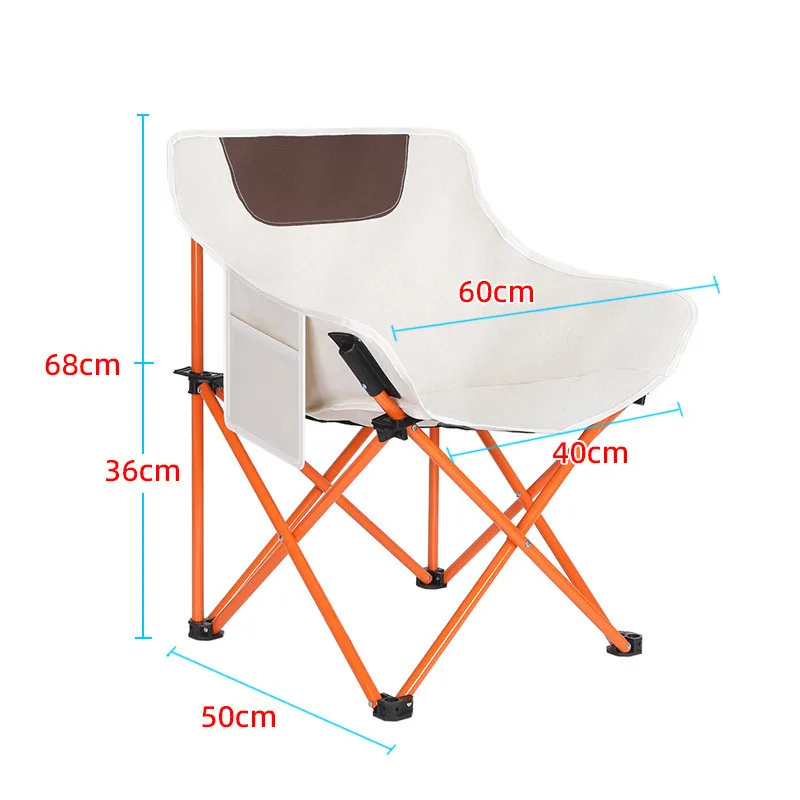 Foldable Camping Chairs Outdoor Folding Chair Ultralight Backpacking Moon Chairs For Travel Picnic Beach High Load Bearing 380LB