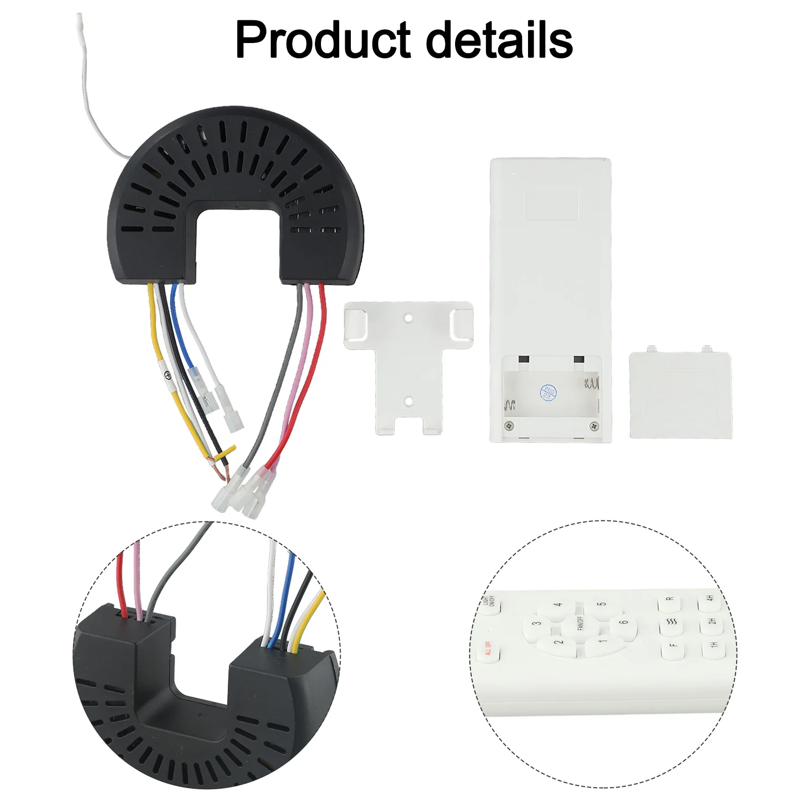 

Ceiling Fan Light Controller 6-Speed Ceiling Fan Light PC Material Precise Speed Adjustment Reliable Functionality