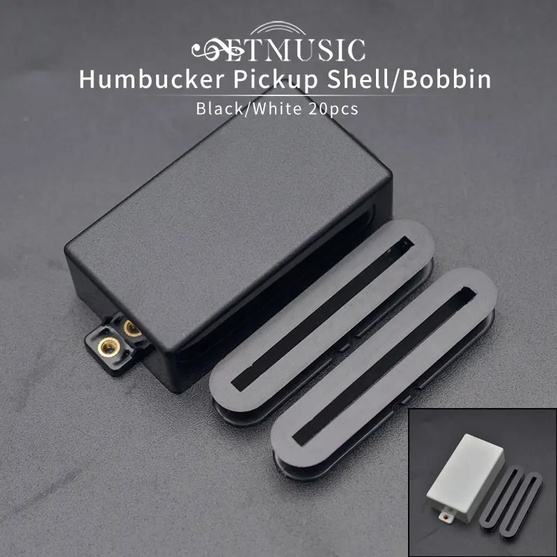 

20PCS Plastic Matte Plastic Sealed Humbucker Pickup Shell for Electric Guitar Parts Sealed Humbucker Cover and Bobbin