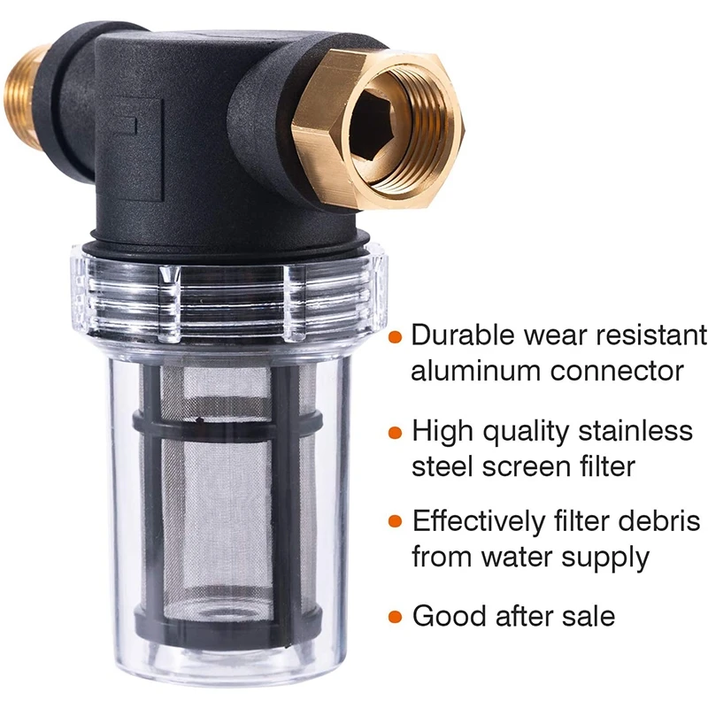 مرشح رواسب مرفق خط خرطوم المياه تصفية ، مرشح خرطوم حديقة للمياه مدخل غسالة الضغط