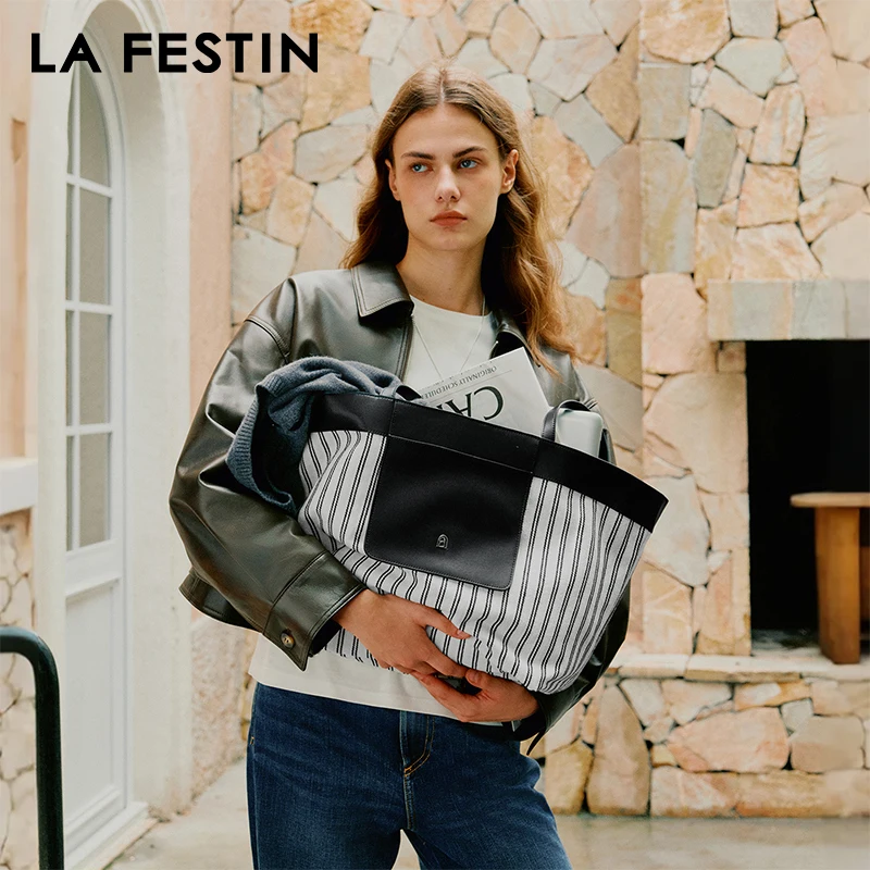 

LA FESTIN Original Brand Tote Bag 2025 New Shoulder Bag Large Bag Designer Luxury Bag Handbag Woman Double Sided Bag