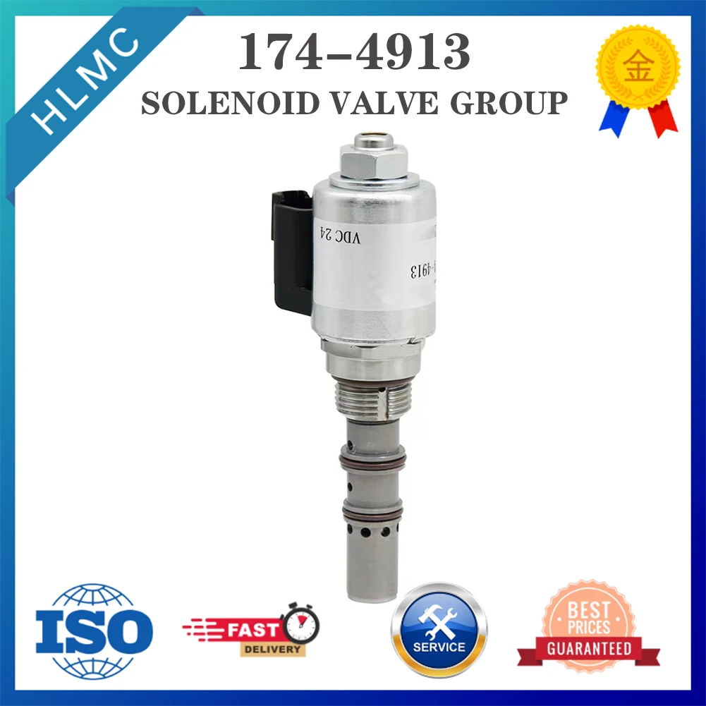 HLMC Solenoid Valve 174-4913 1744913 207-6806 2076806 E980H 962G 950G 558 522B 548 521B Engine 3126B 3176C 3406E 3196