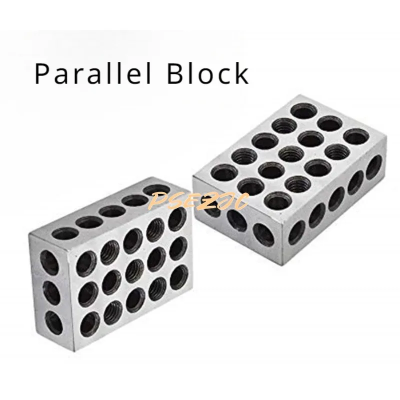 25x50x75 Vise Flat Equal Height Block 1-2-3 Metric 23 Hole Parallel Pad Milling Machine Parallel Pad Iron