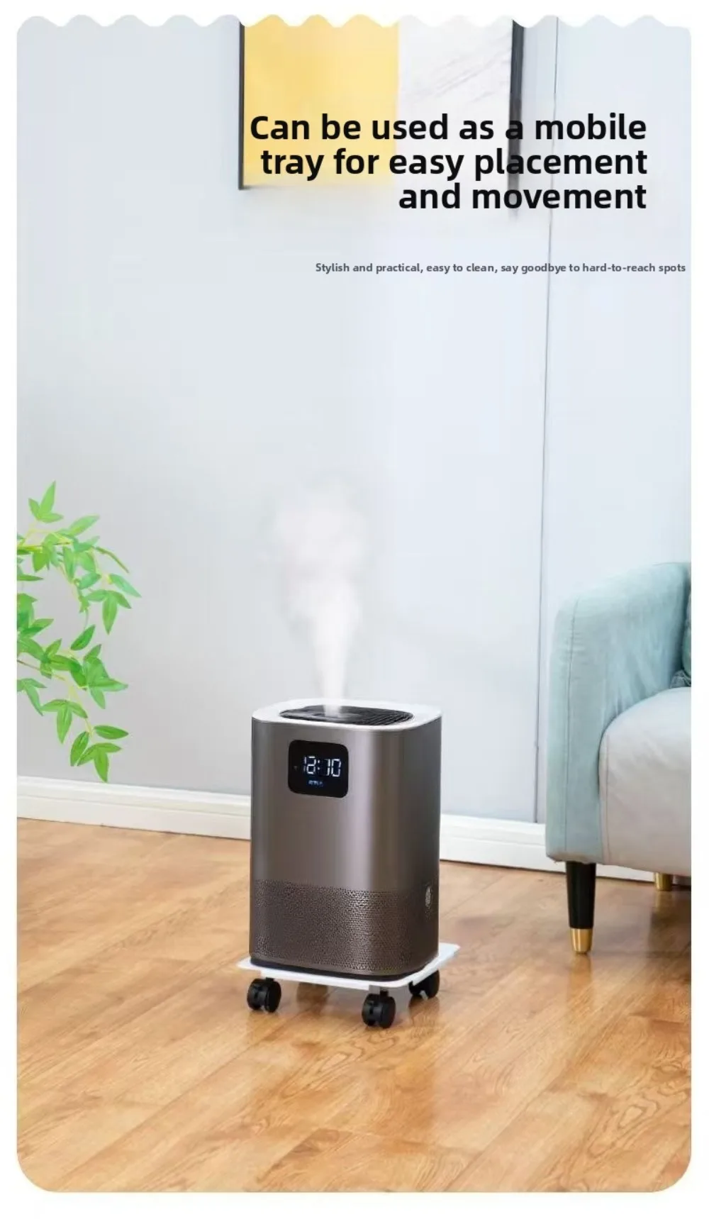 Indoor-Outdoor Pflanzentopf-Untersetzer Bewegliche Metall-Pflanzenständer 360° ° Drehbarer Pflanzenwagen mit Rädern für schwere Pflanzen – Detail 5