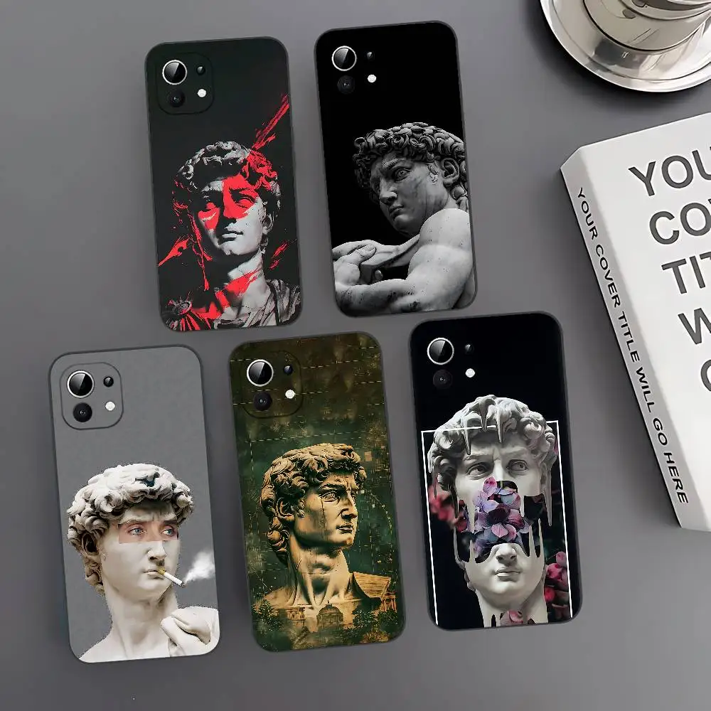 

Art D-David Statue Slim Black Shockproof Phone Case: Snug Fit For Xiaomi 12,11,12S Ultra & Redmi Note 11,10T,9,9A,8Pro,8T,5G