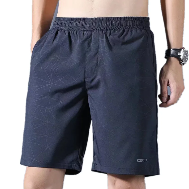 Męskie spodnie sportowe Ice Silk Five-Quarter Dry Running Fitn Training Beachwear Oddychające spodnie codzienne