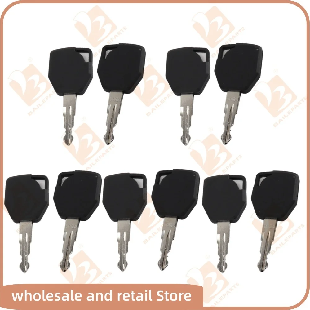 20PCS 81404 6107891M1 Lgnition Keys For Terex Fermec Backhoes 760 820 860 880 970 980 Engine Switch Keys Spare Parts