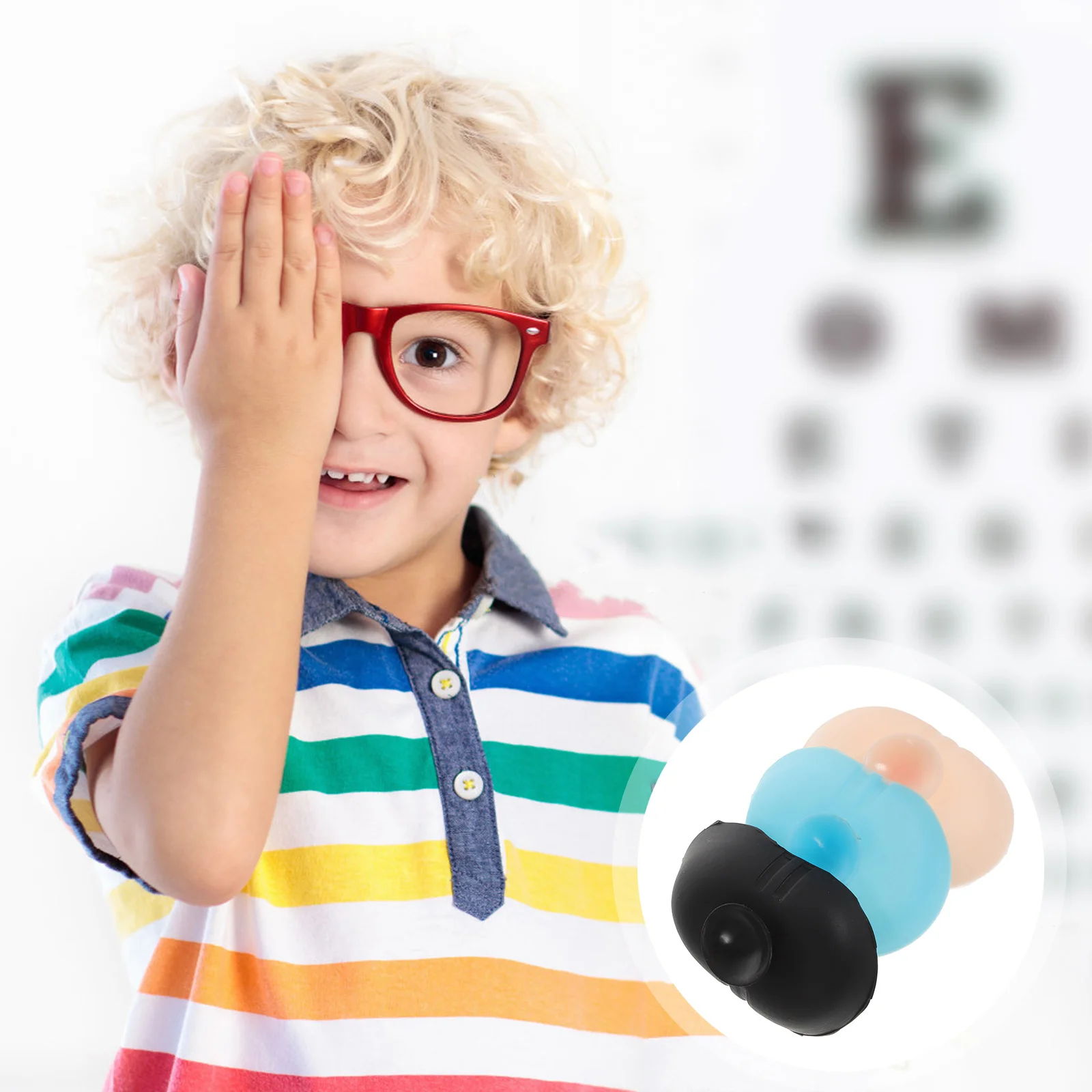 

3Pcs Silicone Eye Patches Amblyopia Lazy Eye Shield Reusable Comfortable for Glasses Training Portable Mixed Color