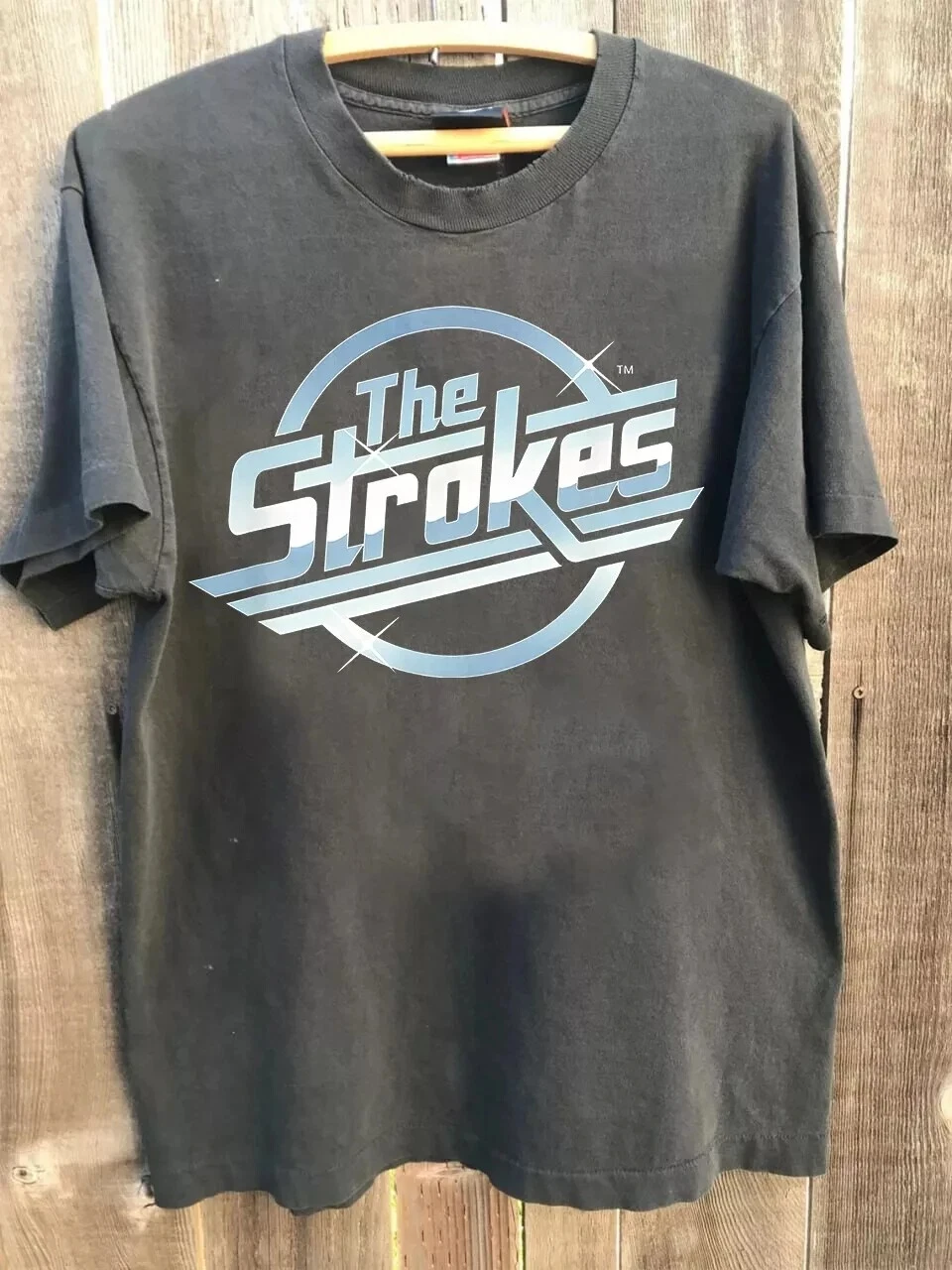 

Plus Size Summer Women's Vintage The Strokes Band T-Shirt Unisex Cotton Breathable Stylish Versatile Street Style Oversized