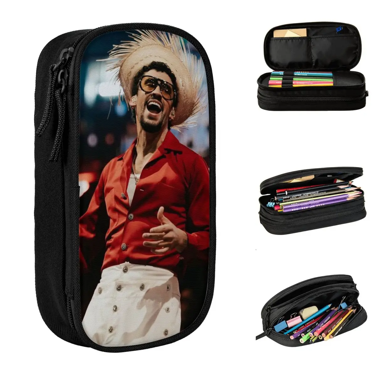 

Debi Tirar Mas фото DTMF Bads Bunnys Music Tour пенал двухслойный большой емкости офисные принадлежности пенал подарок