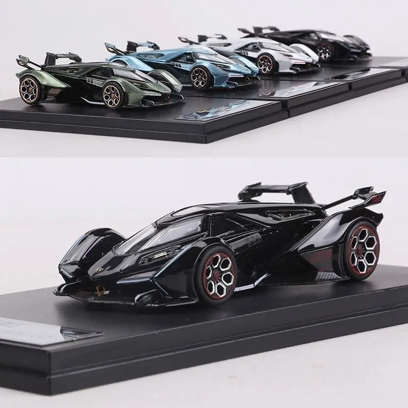 LMF1:64 Lamborghini V12VGT Concept Car Modello di auto di simulazione in lega Modello di auto da collezione in miniatura