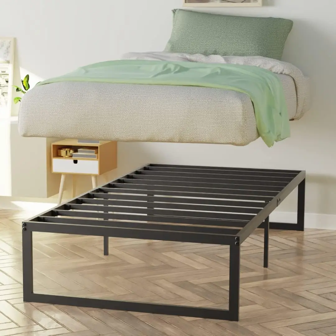 

Alpha Heavy Duty New 14-H Metal Platform Bed Frame/Easy Assembly/Sturdy & Withstands Up To 2800Lbs Of Weight/Non-Slip & Noise