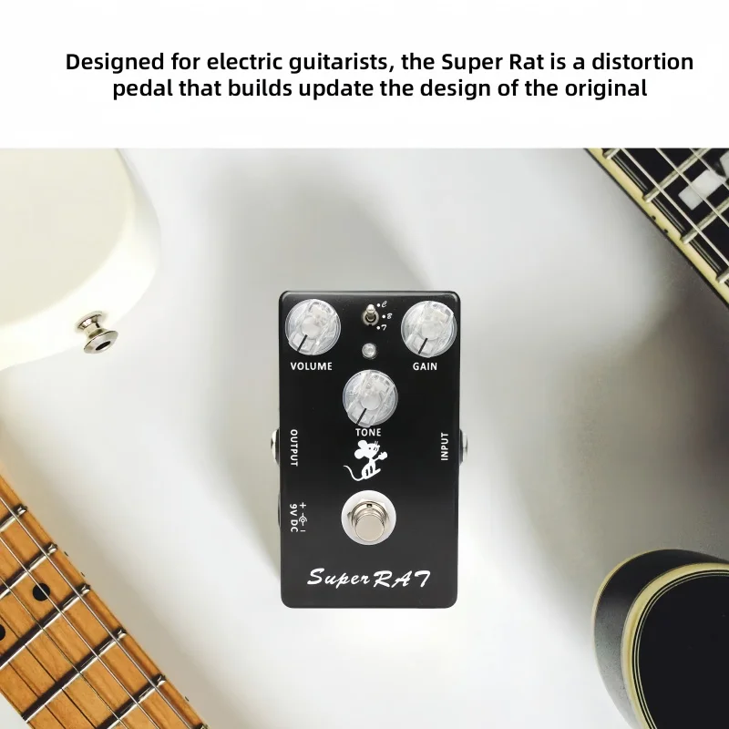 

Гитарная педаль Moskyaudio Super RAT Distortion, ручная работа, 3 режима: Distortion/Boost/Preamp, True Bypass для гитарных/басовых эффектов
