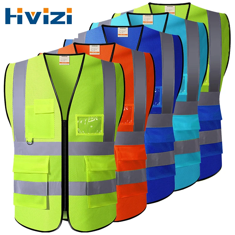 

Mesh Safety Vest High Visibility Reflective Vest Hi Vis Viz Vest Work Wear for Men Safety Vest Reflective Pockets