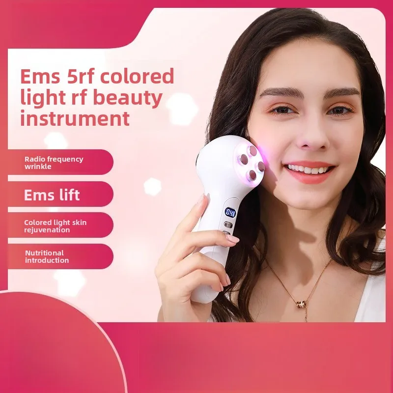 

RF Beauty Device for Face - Anti-Aging & Lifting, EMS Microcurrent + Ion Import, Home Facial Massager