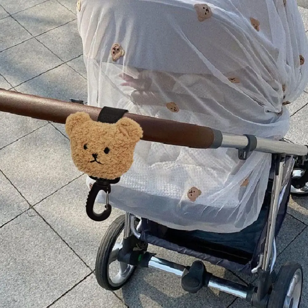 

Universal Sturdy Embroidery Cute Bear Pram Hook Stroller Accessory Baby Stroller Organizer Hook Stroller Hooks Bag Hanging Hook