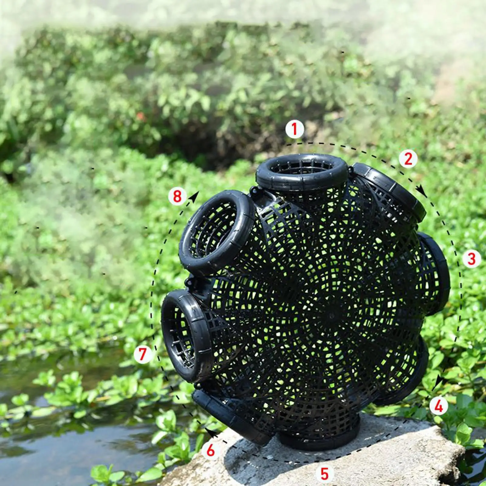 قفص صيد قابل للطي ، قفص لوش ، قفص تراجع ، قفص جمبري للأسماك ، إكسسوارات صيد كراوداد