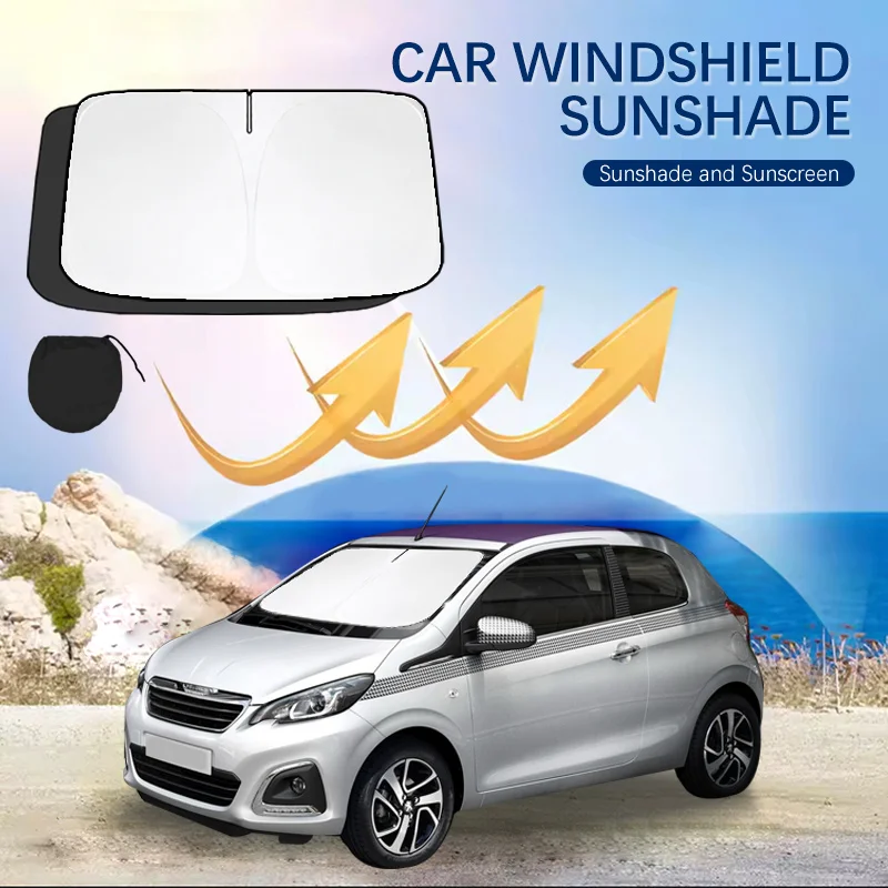

For Peugeot 108 Windshield Sun Shade Sunshade Sun Visor Protector Foldable Blocks UV Rays Laser Sun Protector