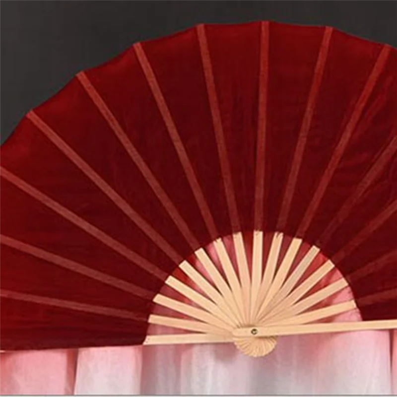 AEB0-حجاب مروحة الرقص الملون المصنوع يدويًا حجاب الرقص الشعبي للنساء زوج واحد من طبقتين حجاب الرقص الحريري الخفيف صبغ اليد (1L + 1R) #5