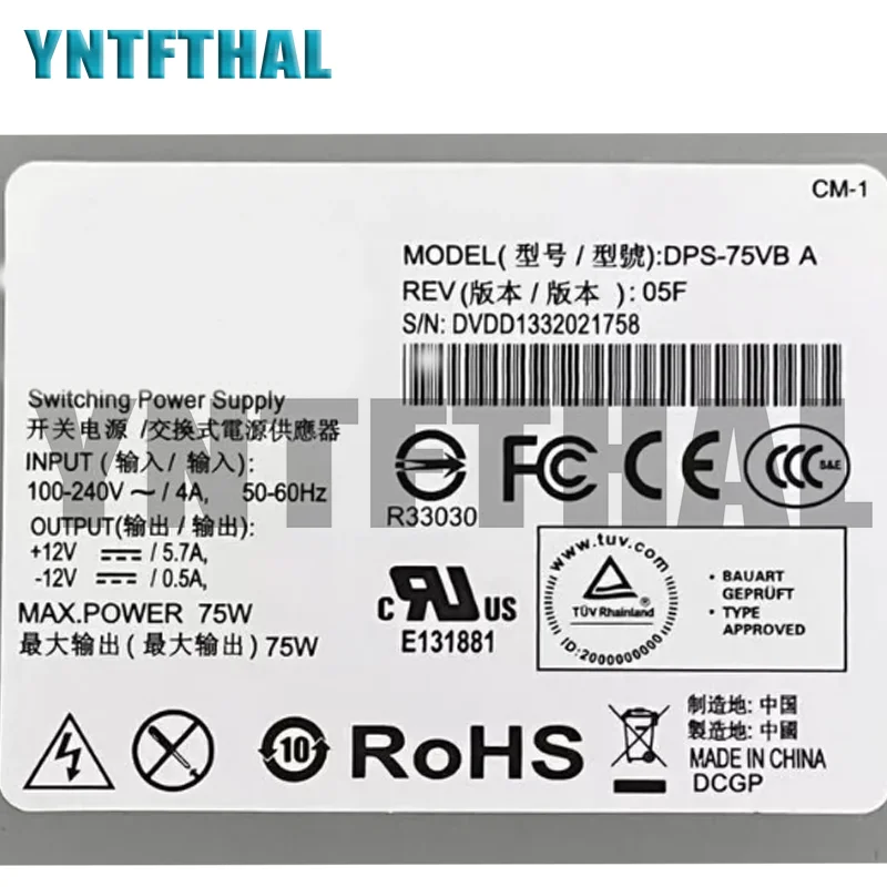 DPS-75VB B DPS-75VB A For  4SATA 75W 12V PSU 90% New