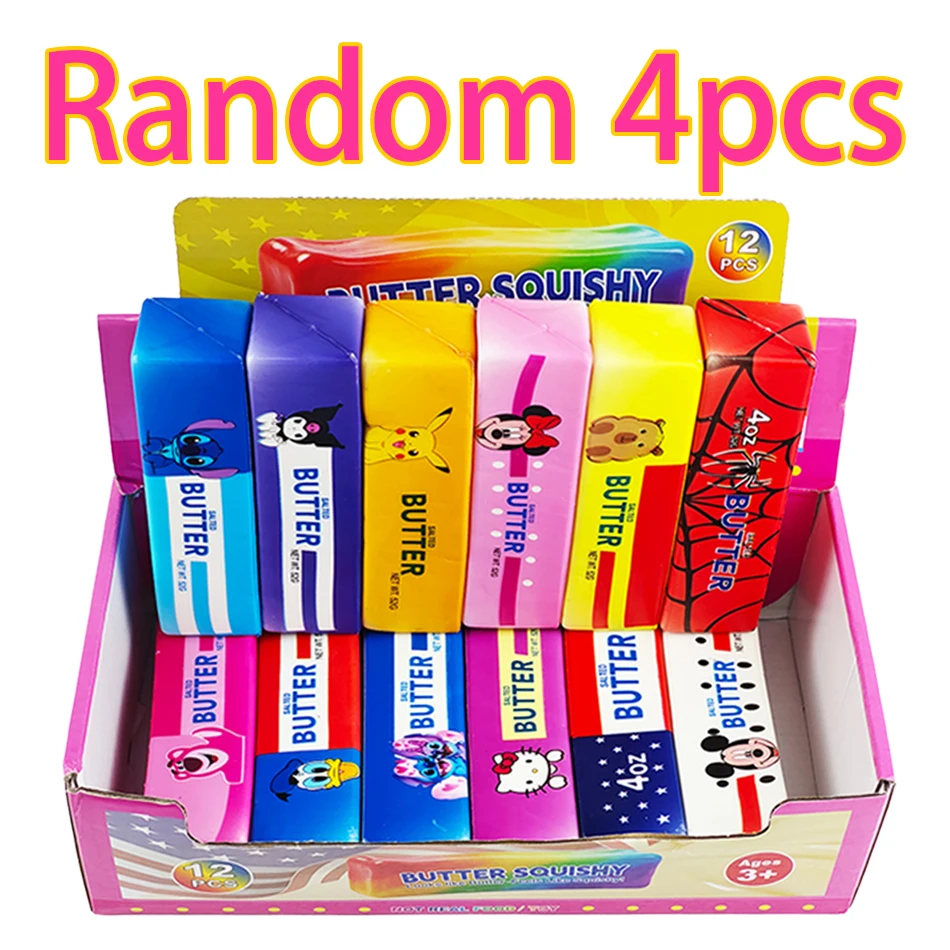 Blind Box 12 Stück Butter-Stick Squishy Spielzeug Langsam Aufsteigendes Spielzeug Butter-Riegel Squishy Fidget Toy Anti-Stress Handentspannung Geschenk
