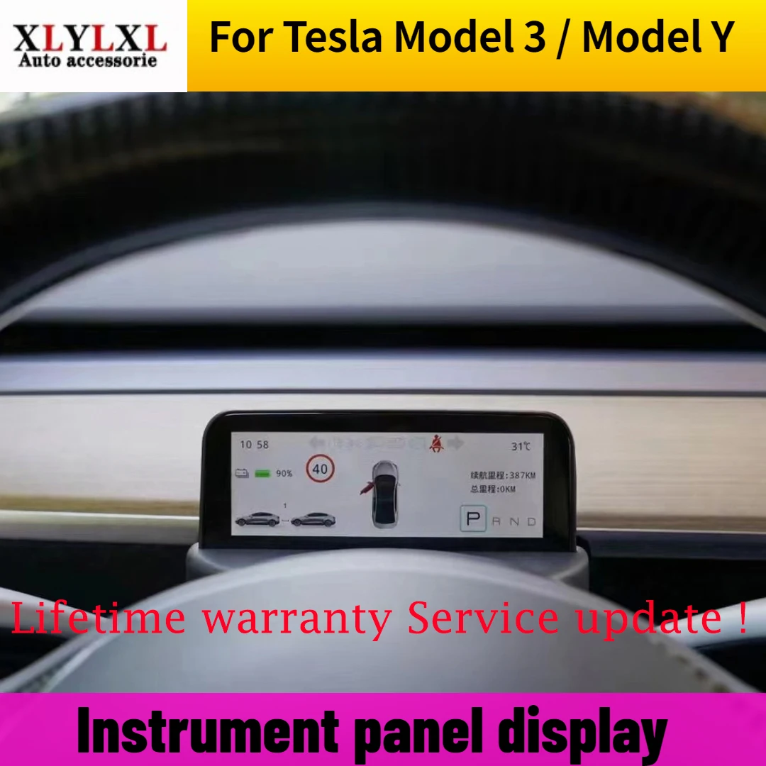 Instrument panel display for tesla Model 3 Vehicle condition display screen for tesla Model Y