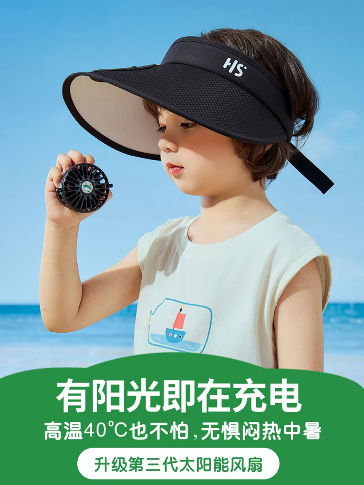 

Солнечный вентилятор, детская шапка для мальчиков, летняя шапка для родителей и детей, пустой топ для девочек